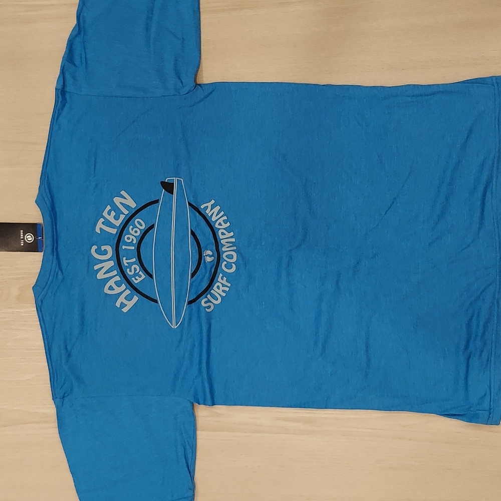 NWT " Hang Ten "  Men's Large Blue T-shirt.